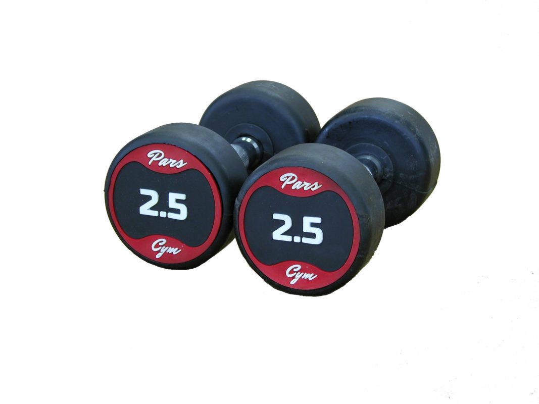 Round rubber dumbbells